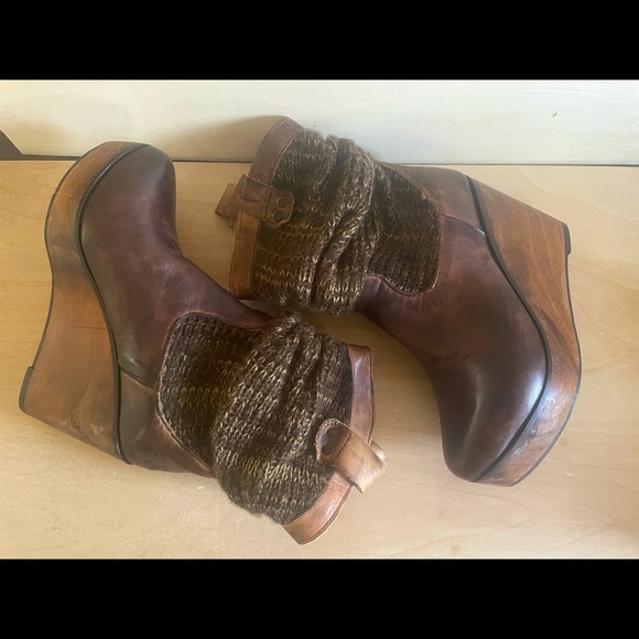 Bed Stu Bruges Slouch Wedge Brown Bootie Womens - Picture 4 of 13